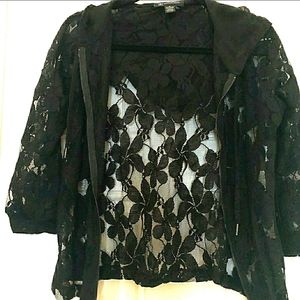 INC LACE HOODIE SIZE MEDIUM